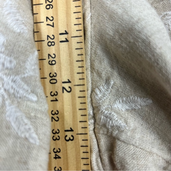 Abercrombie & Fitch Linen Blend Embroidered Pull On Shorts MEDIUM - Picture 14 of 16